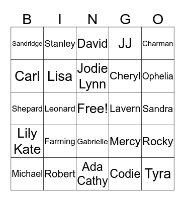 WINNINGHAM BINGO Card