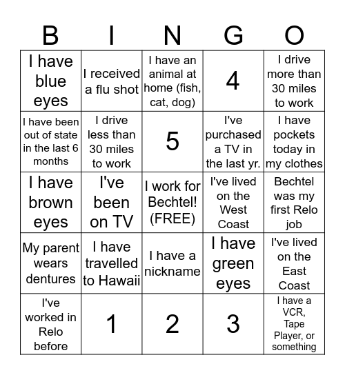 Counselor Bingo Card