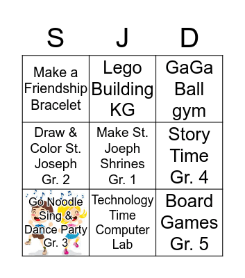 Saint Joseph Day Stations Bingo Card