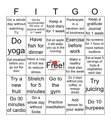 CornerStrong Bingo Card