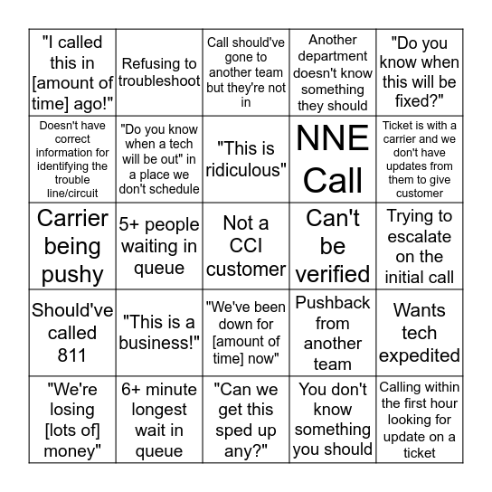 Bingo Card
