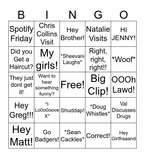 OUTFRONTmedia BINGO!!! Bingo Card