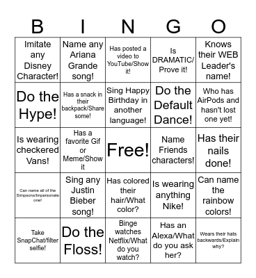 Be Proactive BINGO!! Bingo Card