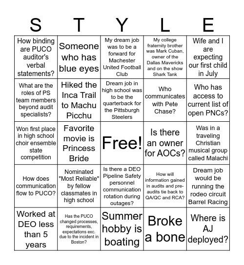 BINGO Compliance Summit  Bingo Card