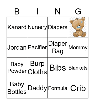 OH BOY BINGO Card
