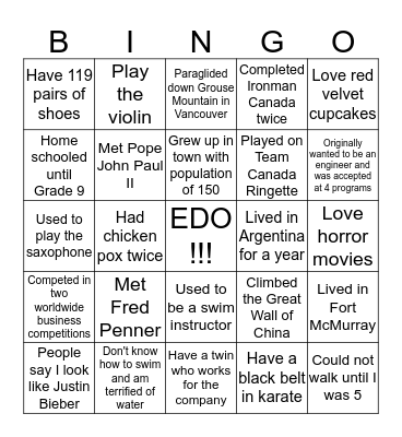 EPDP CONFERENCE #1 Bingo Card