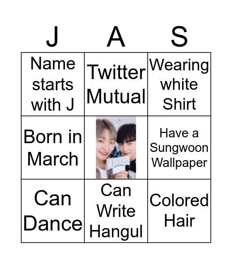 2Sung Bingo Card