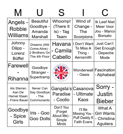 301 Bingo Card