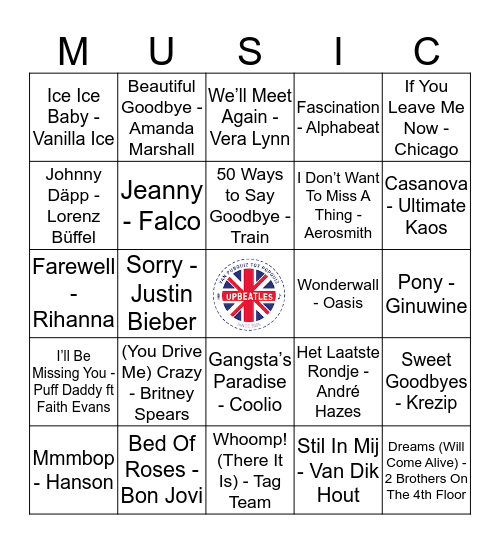 307 Bingo Card