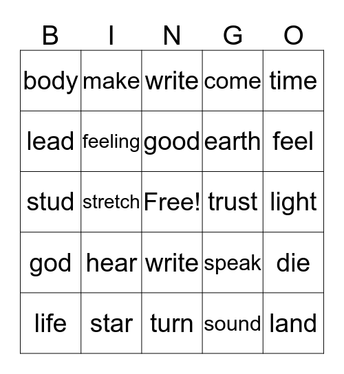 ROOTS Bingo Card