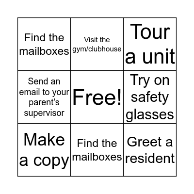 Alliance Kids Bingo!  Bingo Card