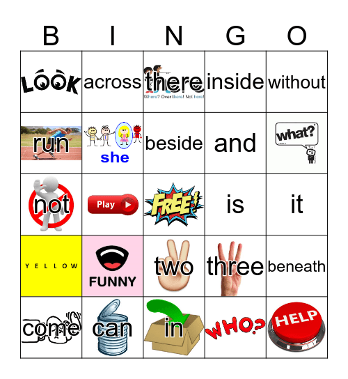 SIGHT WORDS Bingo Card