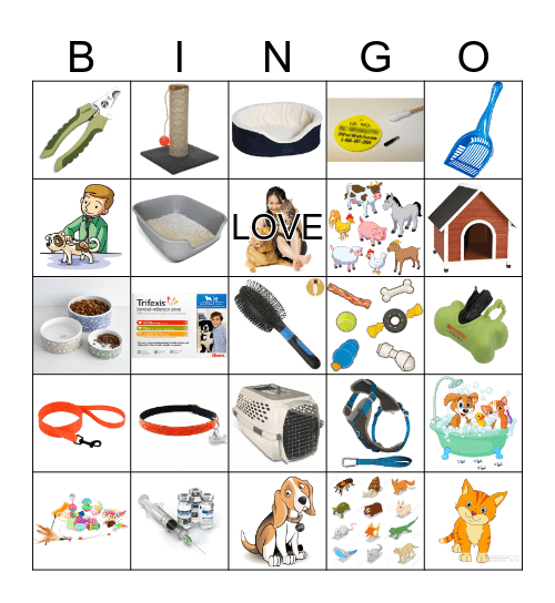 Happy Healthy Pets Bingo Card