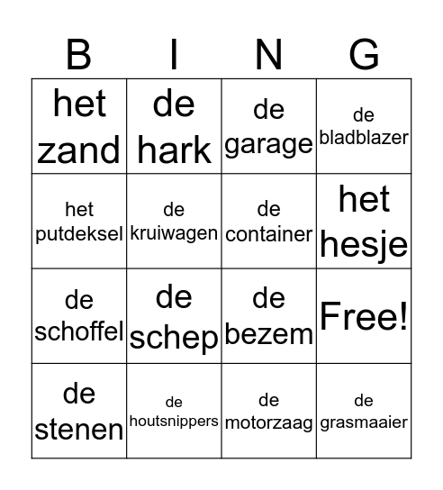De gemeentewerf Bingo Card