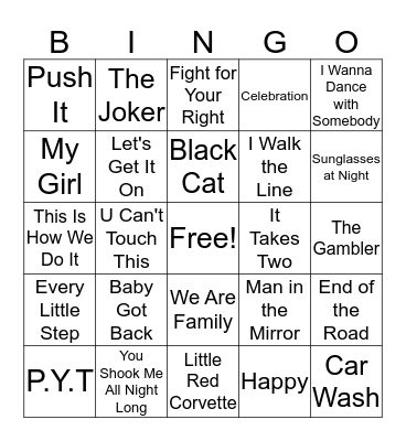 Old School Bingo Card