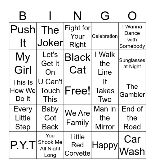 Old School Bingo Card