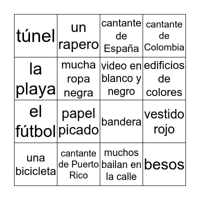 Loteria Bingo Card