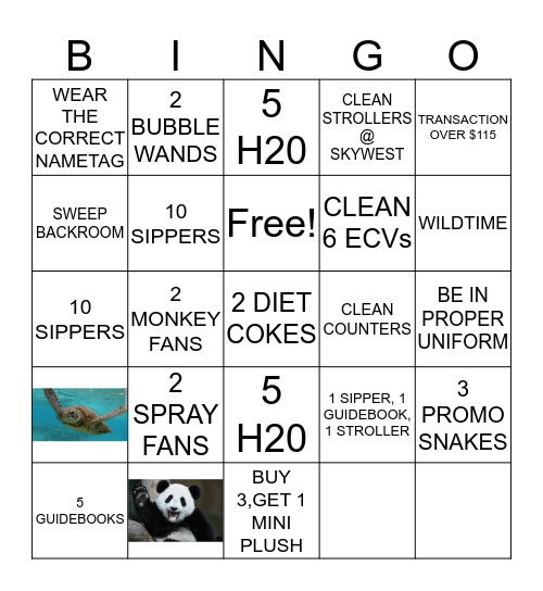 RENTALS Bingo Card