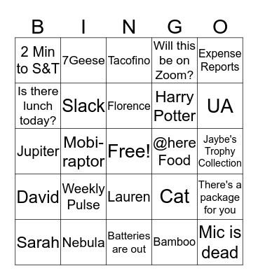 Operation Bingo Card