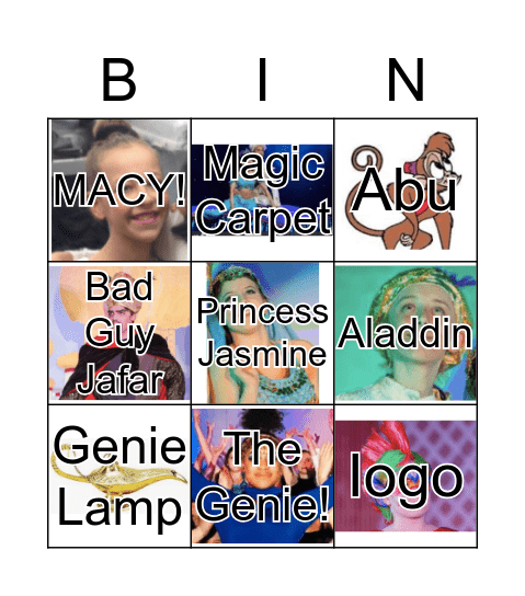 Aladdin BINGO! Bingo Card