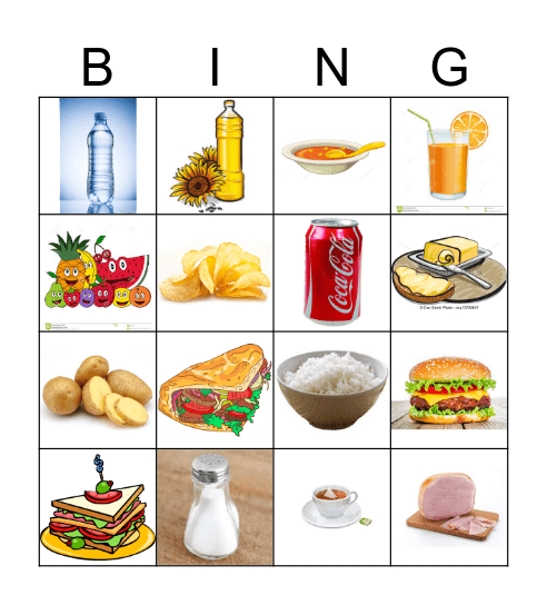 FOOD Bingo Card