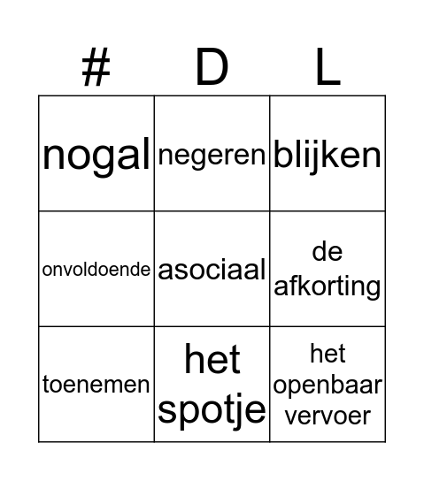 Nieuwsbegrip week 11 Bingo Card