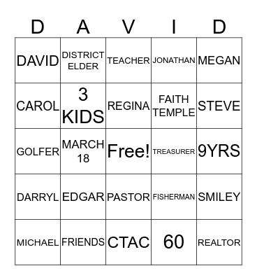 60th BIRTHDAY CELEBRATION Bingo Card