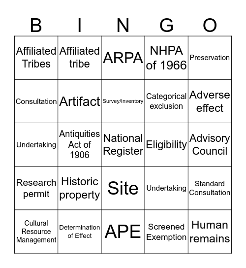 Para Bingo: Day 1 Bingo Card