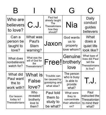 A NEW WAY OF LIFE Bingo Card
