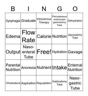 Vocabulary Bingo Card