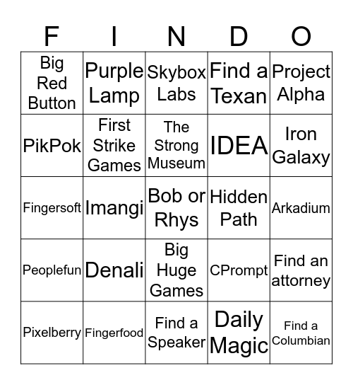 CABAL HUNT Bingo Card