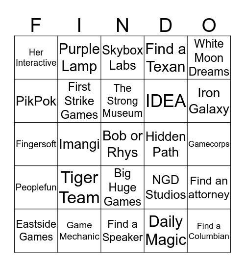 CABAL HUNT Bingo Card