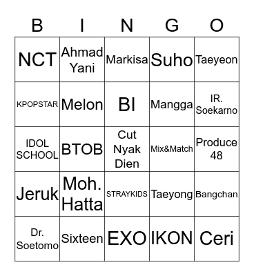 CMRYUJIN01 Bingo Card