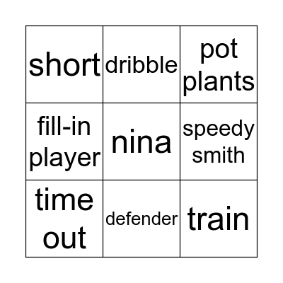 Alex Stands Tall Bingo Card