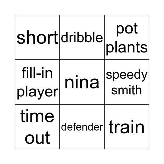 Alex Stands Tall Bingo Card