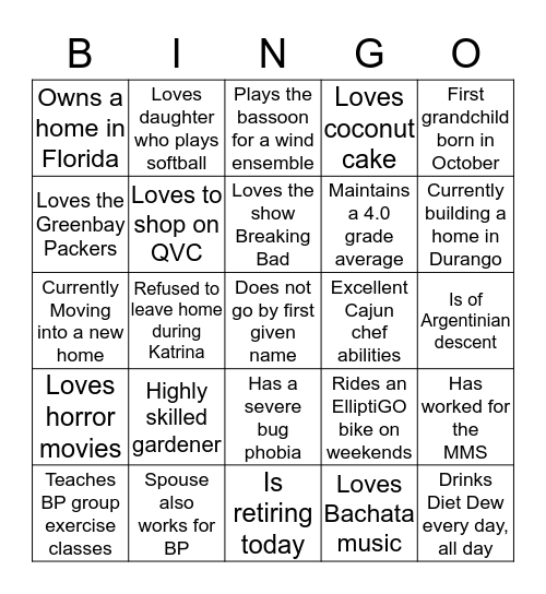 BP GoM Discipline Capability Away Day Bingo Card