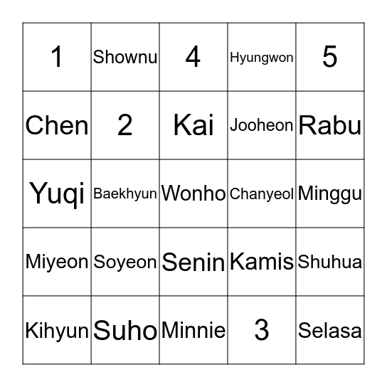 LAST PLEASE Bingo Card