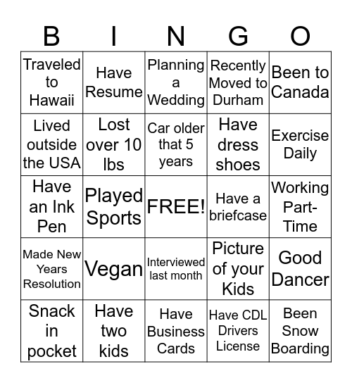PPNA Bingo Card