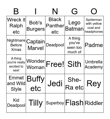 ECCC THE FINAL DAY Bingo Card