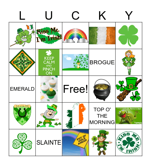 St Patricks Day Bingo! Bingo Card