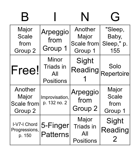MUED155.2 Bingo Card