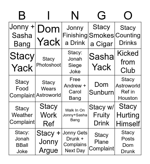 Dominican Republic 2019 Bingo Card