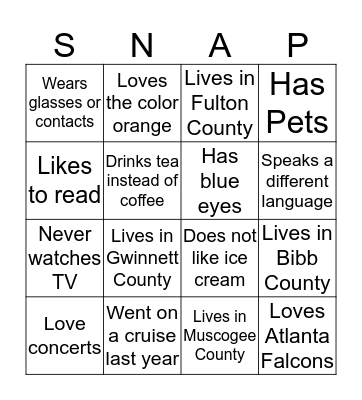 FS INTRODUCTION BINGO Card