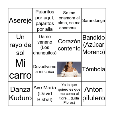 Bingo Musical Bingo Card