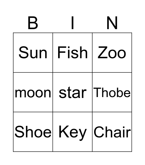 Bingo Card