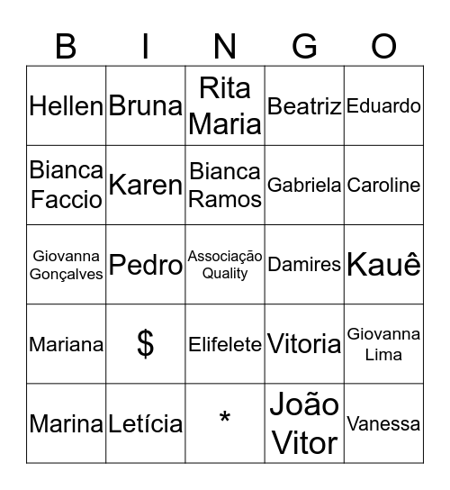 BEM-VINDOS Bingo Card