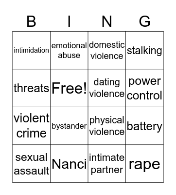 Breathing Underwater Bingo Card