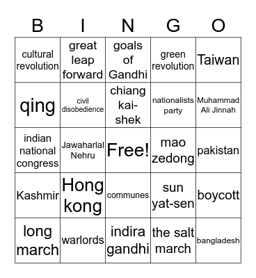 Hi Story Bingo Card