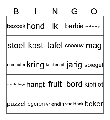 hangt Bingo Card