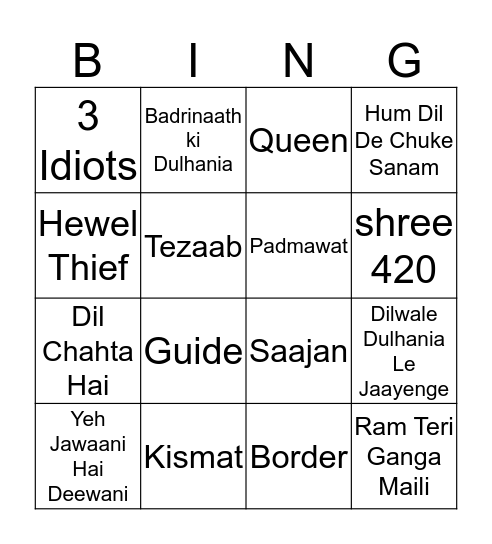 ICBI HOLI MEET Bingo Card